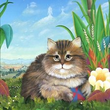 Схема вышивки «котик»