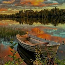 Схема вышивки «лодка»