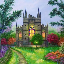 Схема вышивки «замок»