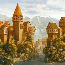 Схема вышивки «замок»