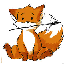 Схема вышивки «лисенок с кисточкой»