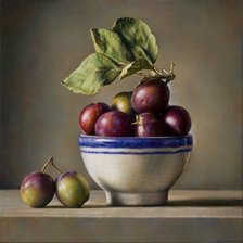 Схема вышивки «сливы»