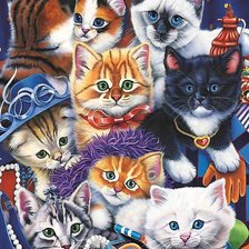 Схема вышивки «красивые котята»