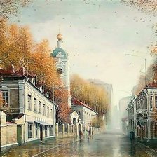 Схема вышивки «Улица Москвы»