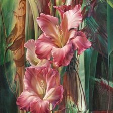 Схема вышивки «гладиолус»