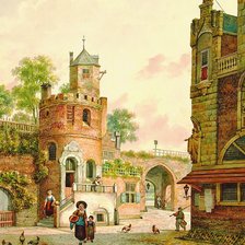 Схема вышивки «Голландский пейзаж»