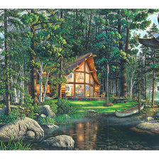 Схема вышивки «Пейзаж.»