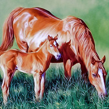 Схема вышивки «Mother and Son.»