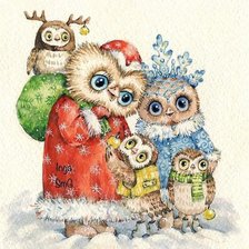 Схема вышивки «Совушки»