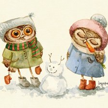 Схема вышивки «Совушки»