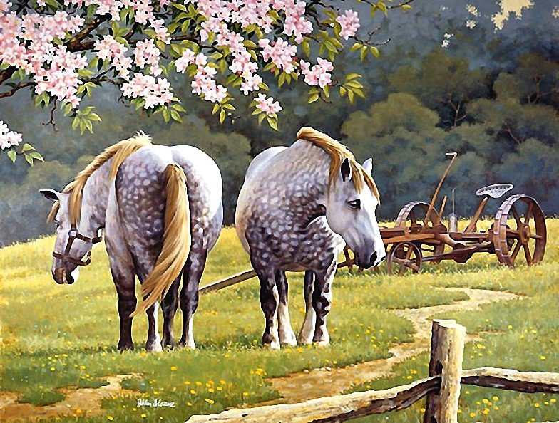 лошади - лошади, весна - оригинал