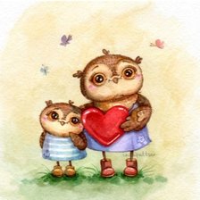 Схема вышивки «Совушки»