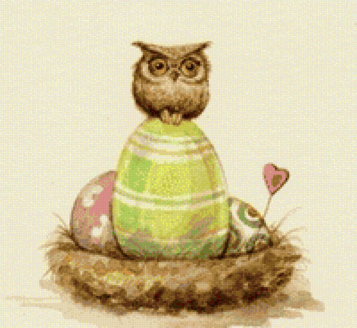 Совушка - совы, пасха, сова - предпросмотр