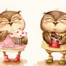 Схема вышивки «Совушки»