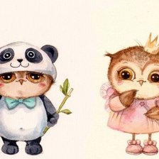 Схема вышивки «Совушки»