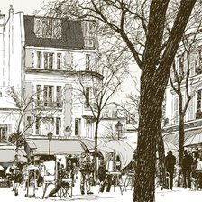 Схема вышивки «Париж Монмартр»