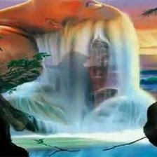 Схема вышивки «САЛЬВАДОР ДАЛИ.ВОДОПАД»