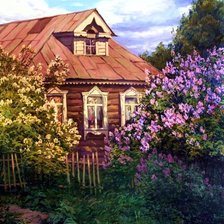 Схема вышивки «в деревне»