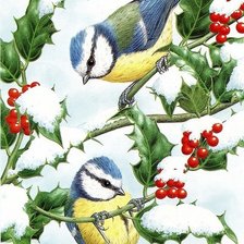 Схема вышивки «zima,sýkorky»