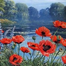 Схема вышивки «пейзаж»