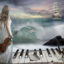 Схема вышивки «Watching Ships»