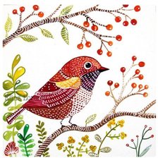 Схема вышивки «Птица»