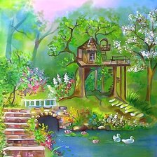 Схема вышивки «Пейзаж»