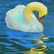 Схема вышивки «Лебедь»