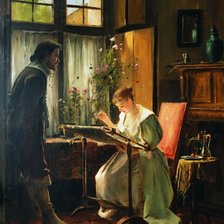 Схема вышивки «Вышивальщица»