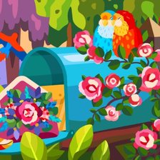 Схема вышивки «Неразлучники»