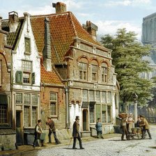 Схема вышивки «старый город»