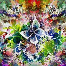 Схема вышивки «бабочки»