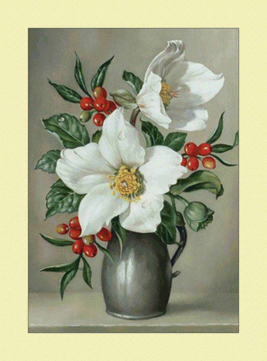 Букетик. - букет, живопись, цветы, ваза - предпросмотр