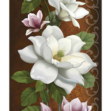 Схема вышивки «Панелька. Магнолия.»