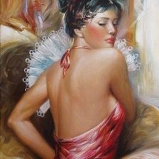 Схема вышивки «MUJER DE ESPALDA»