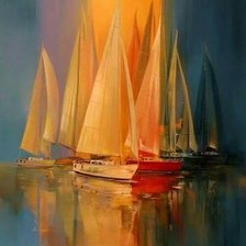 Схема вышивки «żaglówki»