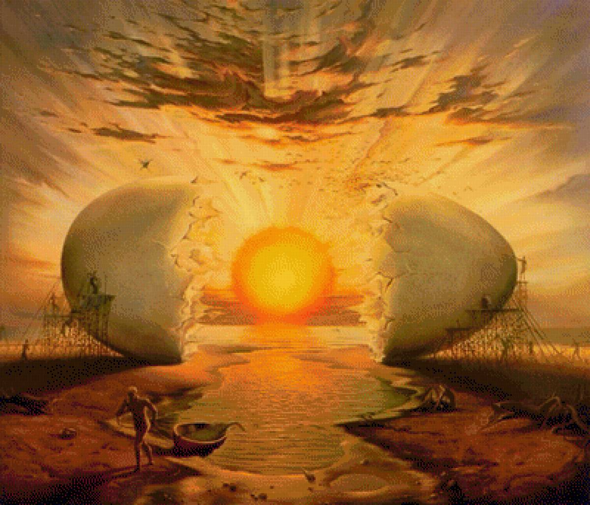 ВЛАДИМИР КУШ.РАССВЕТ В ОКЕАНЕ.-1 - картины - предпросмотр