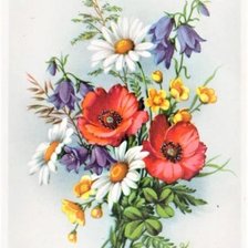 Схема вышивки «букет с маками»