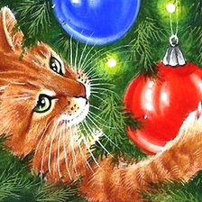 Схема вышивки «котёнок»