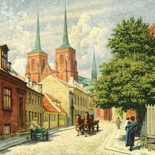 Схема вышивки «город Роскильде»