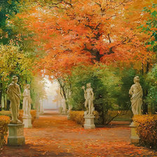 Схема вышивки «The Summer Garden in Autumn.»