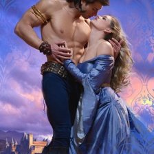 Схема вышивки «Пара в голубом»