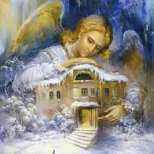 Схема вышивки «ангел»