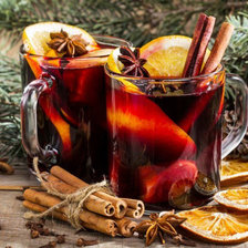 Схема вышивки «глинтвейн»