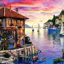 Схема вышивки «город»