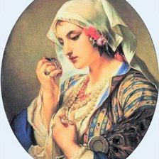 Схема вышивки «Девушка с браслетом»