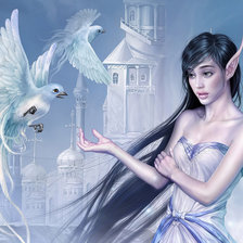 Схема вышивки «Эльфийка»