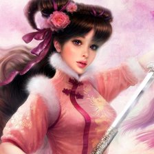 Схема вышивки «Воительница»