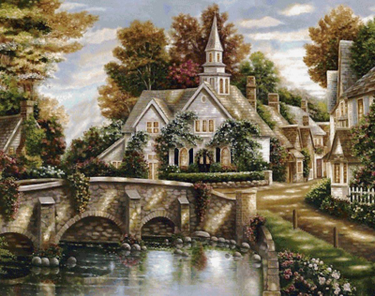 Старый дом у моста - предпросмотр