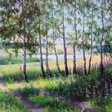 Схема вышивки «пейзаж»